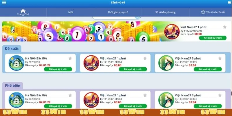 Giới thiệu thông tin danh mục uy tín xổ số 33Win