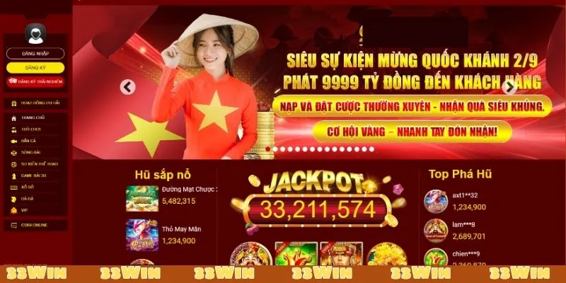 Truy cập đường link đăng ký đăng nhập chính thống của nhà cái 33Win